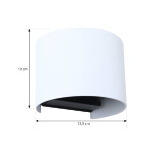 Lindby Smart LED kültéri fali lámpa Dara fehér kör CCT RGB Tuya