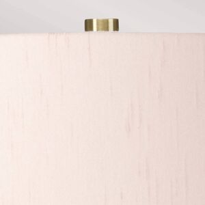 Isla textil asztali lámpa sárgaréz antik/rózsaszín