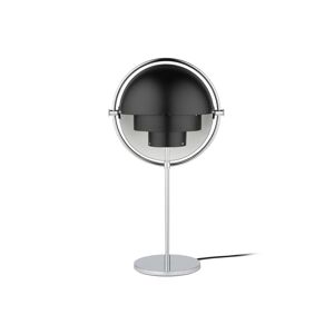 GUBI Multi-Lite asztali lámpa, magasság 50 cm, króm/fekete