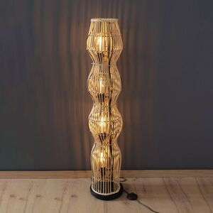 Bambusz állólámpa, természetes