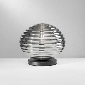 Ripple asztali lámpa, fekete/füstszürke, Ø 32 cm