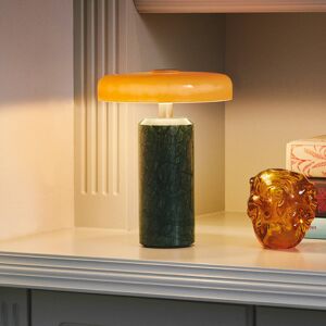 Trip LED újratölthető asztali lámpa, zöld/narancs, márvány, üveg, IP44