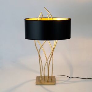 Elba ovális asztali lámpa, arany/fekete, magasság 75 cm, vas