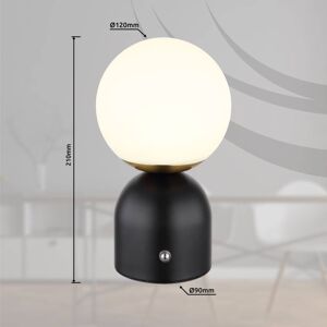 Julsy LED-es újratölthető asztali lámpa, fekete, magasság 21 cm, fém, CCT