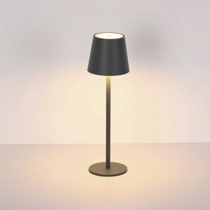 LED-es újratölthető asztali lámpa Vannie, fekete, magasság 36 cm, CCT