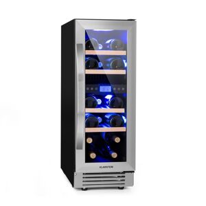 Klarstein Vinovilla Duo 17, kétzónás borhűtő, hűtőszekrény, 53l, 17 palack, 3 színű LED világítás, üvegajtó