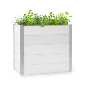 Blumfeldt Nova Grow, kerti ágyás, 100 x 91 x 50 cm, WPC, fa megjelenés, fehér