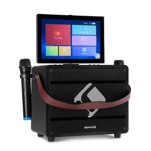 Auna Pro Spin 8, karaoke rendszer, 12,1", érintőképernyő, 2 UHF mikrofon, WiFi, BT, USB, SD, HDMI