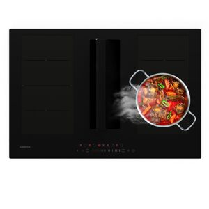 Klarstein Chef-Fusion Down Air System, indukciós tűzhely + DownAir páraelszívó, 77 cm, 600 m³/h EEC A+