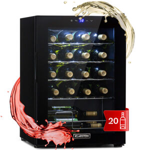 Klarstein Shiraz 20 Uno, borhűtő, 53 liter, 20 palack, 5-18°C, érintőképernyős vezérlőpanel