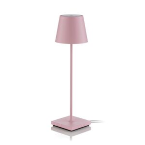 LED lámpa Poldina akkuval, hordozható, rózsaszín