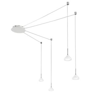 Isabella LED függő lámpa, 4-izzós, fehér