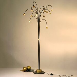 LED állólámpa Fontaine barna-arany