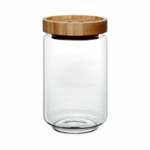 4Home Bamboo Style üveg élelmiszer tároló bambusz fedéllel 800 ml