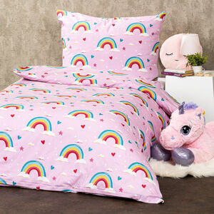 4Home Rainbow gyerek pamut ágyneműhuzat, 140 x 200 cm, 70 x 90 cm