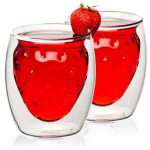 4home Strawberry HotCool thermo pohár 250 ml, 2 db