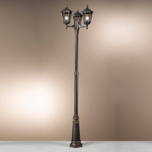 Puchberg árbóc lámpa 3 izzós, 255 cm, fekete-arany