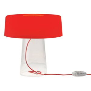 Prandina Glam lámpa 36 cm átlátszó/ernyő piros
