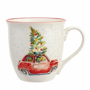 Altom Christmas car porcelán bögre , 630 ml, piros
