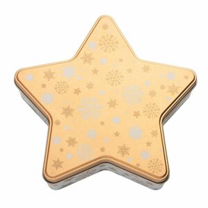Altom Golden Snowflakes karácsonyi fémdoboz , 23 x 22 x 6 cm