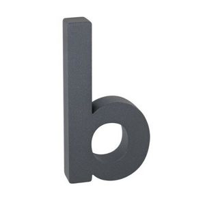 Alumínium házszám betű, b, 3D, strukturált felület