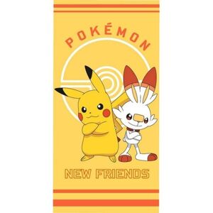 Baba törölköző Pokémon Pikachu és Scorbunny , 70 x140 cm