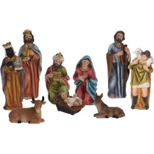 Betlehem karácsonyi dekoráció, 9 figurával