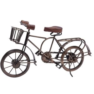 Bicyclette fém dekoráció, barna, 36 x 11 x 20 cm