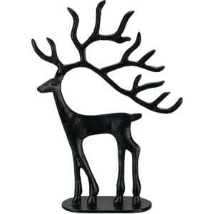 Black reindeer, karácsonyi alumínium dekoráció  23 x 31,5 x 8 cm