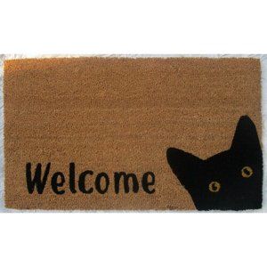 Cat Welcome kókusz lábtörlő, 40 x 70 cm