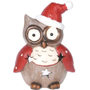 Christmas owl dots teamécses-tartó, 10 x 14 cm