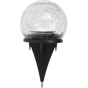 Crackle Ball napelemes üveglámpa, átmérő 15 cm,20 LED, meleg fehér