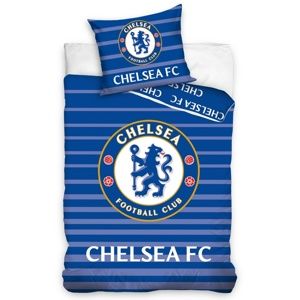 TipTrade FC Chelsea Stripes pamut ágyneműhuzat, 140 x 200 cm, 70 x 90 cm