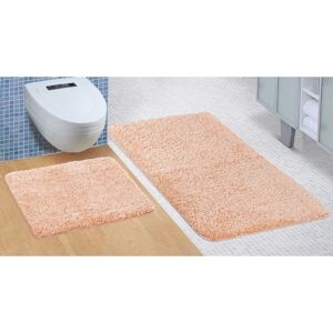 Fürdőszobai szőnyegkészlet Micro rózsaszín , 60 x100 cm, 60 x 50 cm