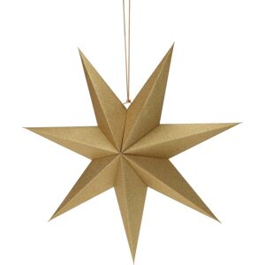 Gold star karácsonyi papír dekoráció, 60 x 60 x 1,5 cm