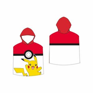 Gyermek poncsó Pokémon Pokéball és Pikachu , 50 x115 cm