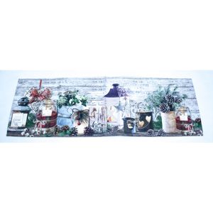Gyertyatartók karácsonyi asztali futó, 30 x 90 cm