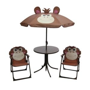 Monkey kemping készlet - napernyő, asztal,2 szék