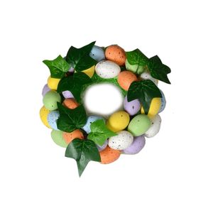 Húsvéti dekor koszorú tojásokkal, 16 cm