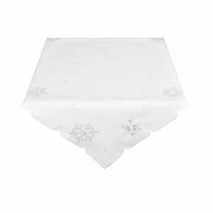 Karácsonyi asztalterítő Hópehely fehér , 85 x 85cm