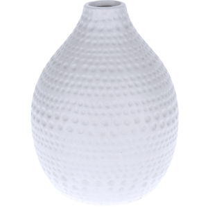 Koopman Asuan kerámia váza, fehér, 17,5 cm