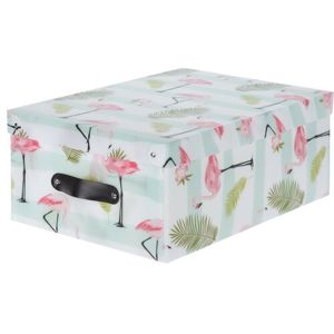 Dekorációs tároló doboz Flamingo, zöld