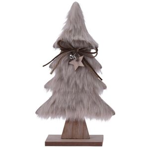 Hairy tree karácsonyi dekoráció,  világosbarna, 41 cm