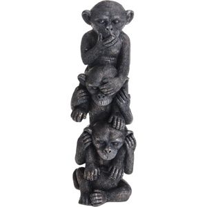 Koopman Három bölcs majom polyresin dekoráció, 31 cm