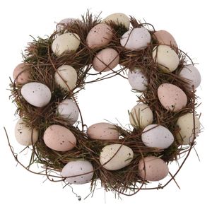Koopman Húsvéti koszsorú tojásokkal bézs, átmérő 34 cm