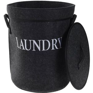 Koopman Laundry fedeles szennyestartó kosár, fekete