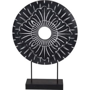 Koopman Nange fém afrikai dekoráció, fekete, átmérő: 29 cm