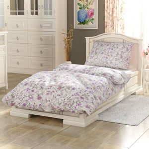 Kvalitex Provence Beáta pamut ágynemű, lila, 140 x 200 cm, 70 x 90 cm