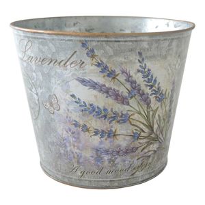 Lavender fém virágtartó, 18 x 15 cm