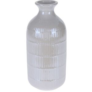Loarre váza, fehér, 10,5 x 22,5 cm